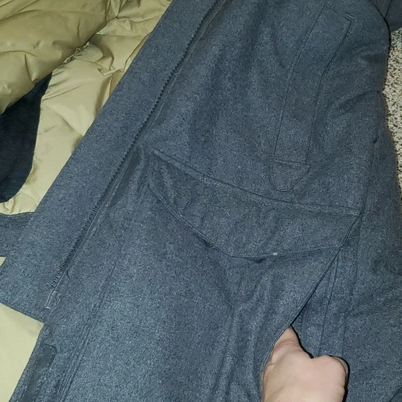 W's XS Woolrich Wool, Down, Real Fur Coat - Picture 11 of 14